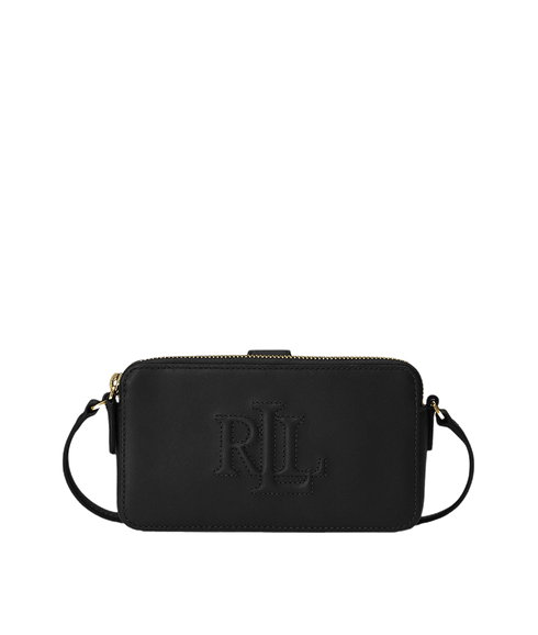 Leather Medium Witley Crossbody Wallet - Black
