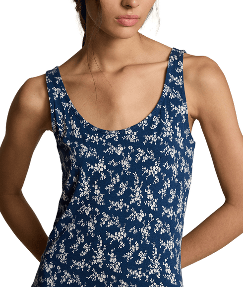 Floral Scoopneck Jersey Dress - Multi
