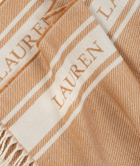 Two-tone Logo Jacquard Scarf - Beige