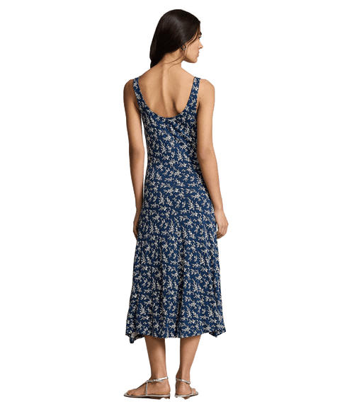 Floral Scoopneck Jersey Dress - Multi