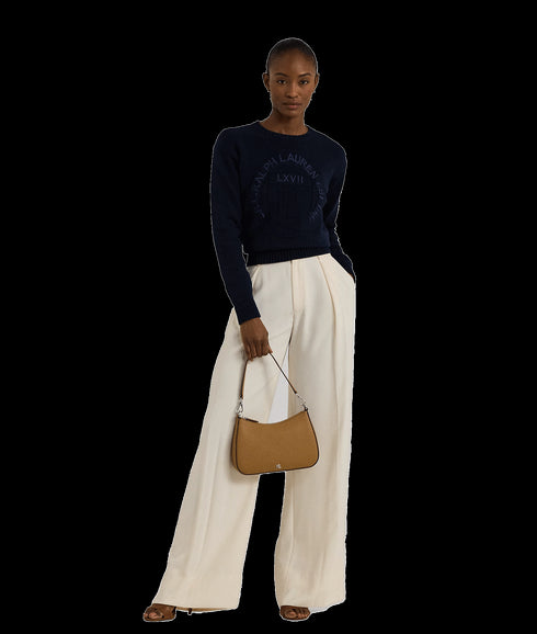 Crosshatch Leather Medium Danni Bag - Brown