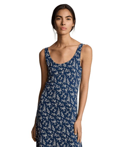 Floral Scoopneck Jersey Dress - Multi