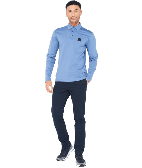Pado 08 Regular Fit Long Sleeve Polo Shirt - Blue