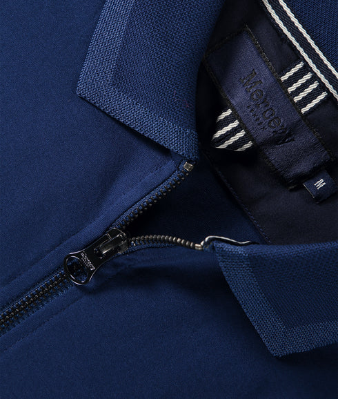 Regal Zip Neck Polo SS - Navy