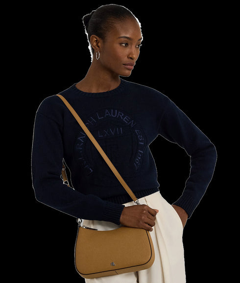 Crosshatch Leather Medium Danni Bag - Brown