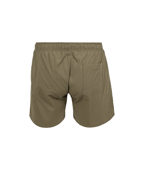 Swim Shorts With Signature Stripe and Logo - Green
