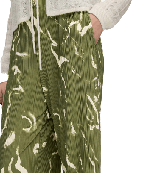 Rya Ellie Plisse Trousers - Green
