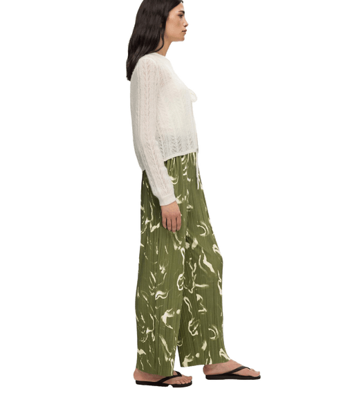 Rya Ellie Plisse Trousers - Green