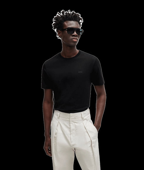 Thompson T-shirt With Rubber-print Logo - Black