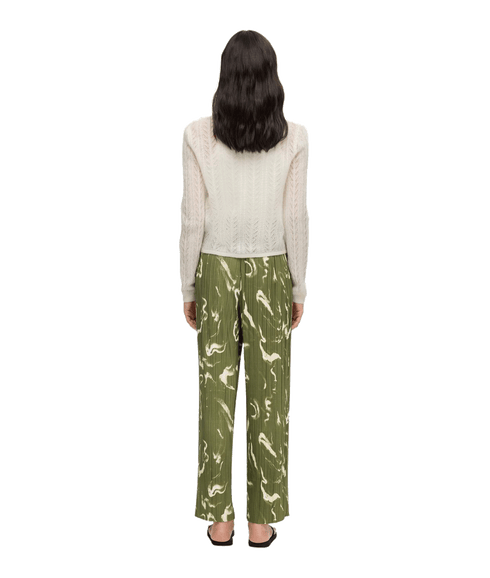 Rya Ellie Plisse Trousers - Green