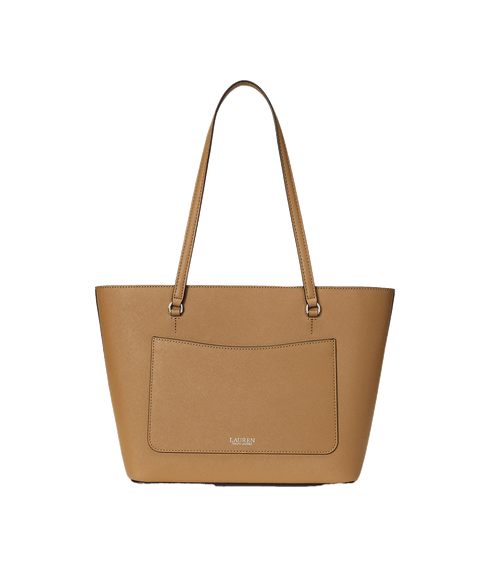 Crosshatch Leather Medium Karly Tote - Brown