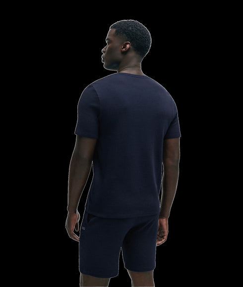 Pajama T-shirt With Embroidered Logo - Navy