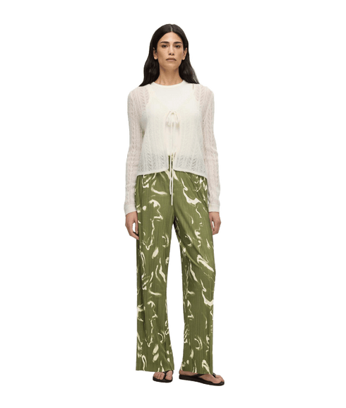 Rya Ellie Plisse Trousers - Green