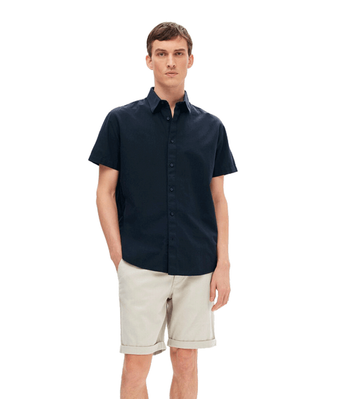 Classic Short Sleeved Shirt - Navy