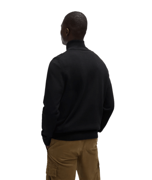 Kanobix Logo Patch Zip-Neck Sweat - Black