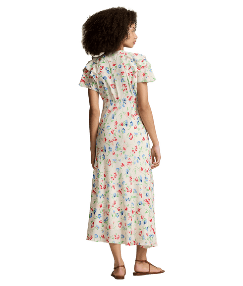 Floral Silk Crepe Dress - Multi