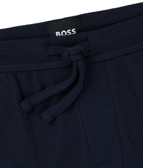 Pajama Shorts With Embroidered Logo - Navy