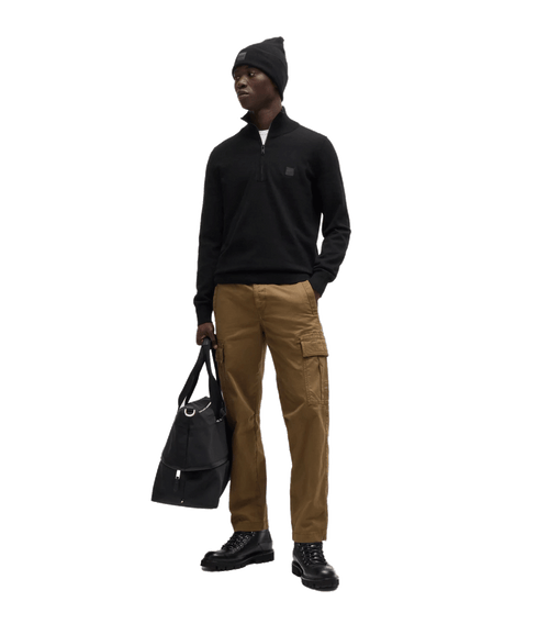 Kanobix Logo Patch Zip-Neck Sweat - Black