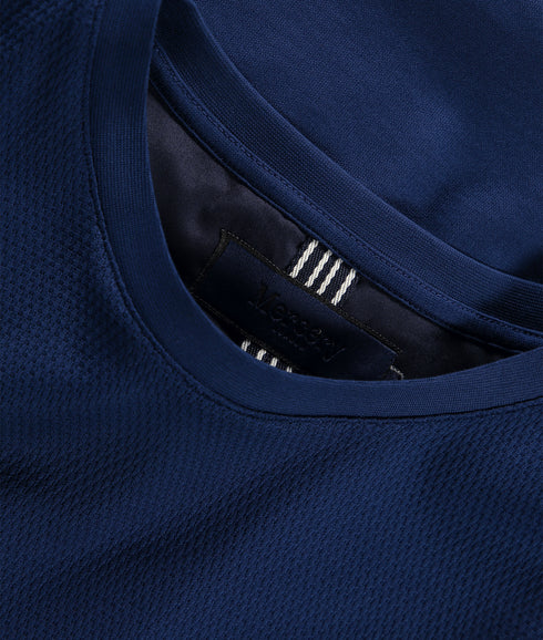 Lacer Micro Stitch Split T-Shirt - Navy