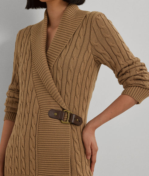 Buckled Cotton Sweater - Brown