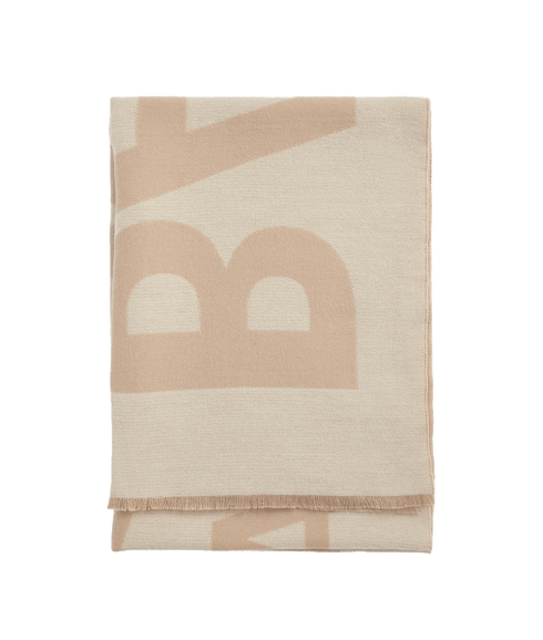 Milla Logo Wrap Scarf - Cream