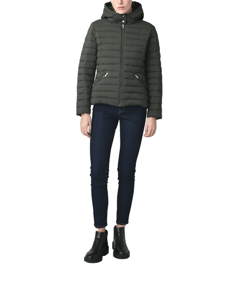 Quilted Hooded Jacket - Green