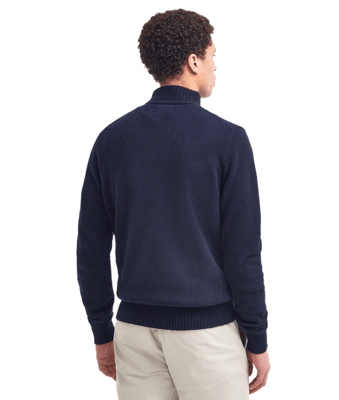 Essential L/Wool Half Zip Jumper - Navy