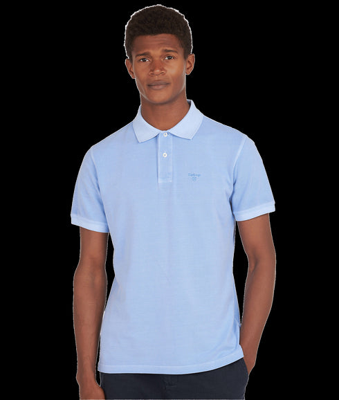 Washed Sports Polo - Blue