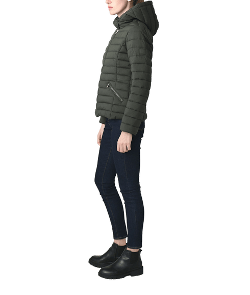 Quilted Hooded Jacket - Green