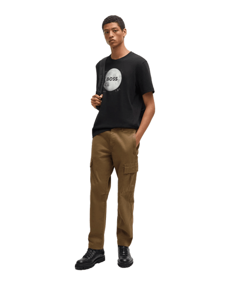 Te Moon Cotton-jersey T-shirt With Seasonal Artwork - Black