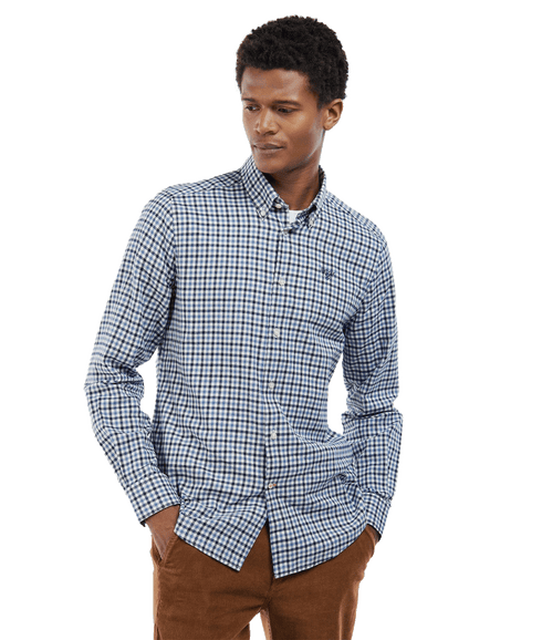 Finkle Tailored Gingham Shirt - Navy