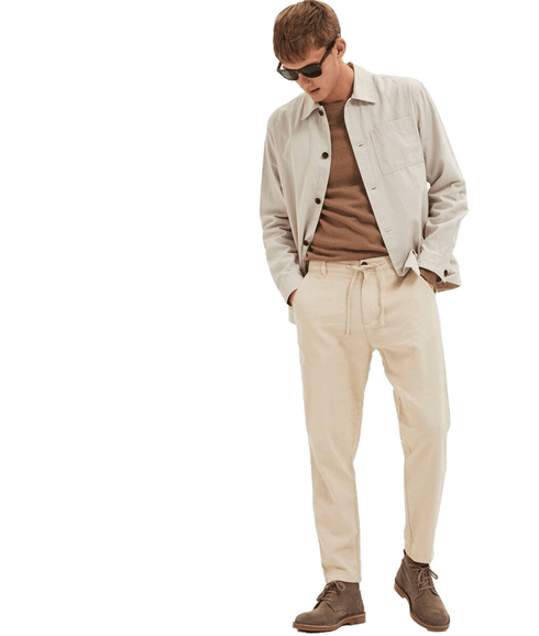 Slimtape Brody Linen Pant - Incense Oatmeal