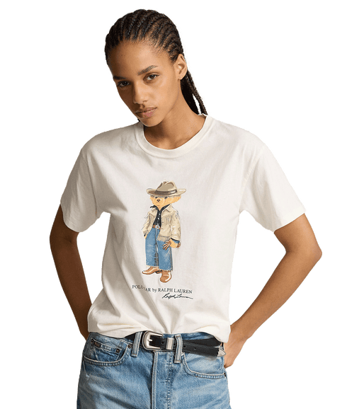 Polo Bear Cotton Jersey Tee - White