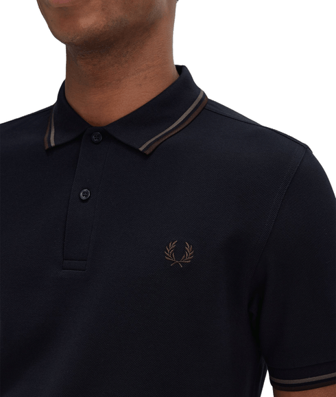 Twin Tipped Polo Shirt - Navy