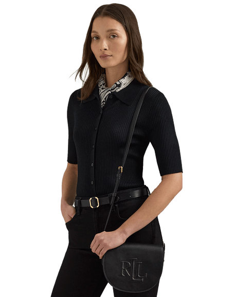 Leather Medium Witley Crossbody - Black