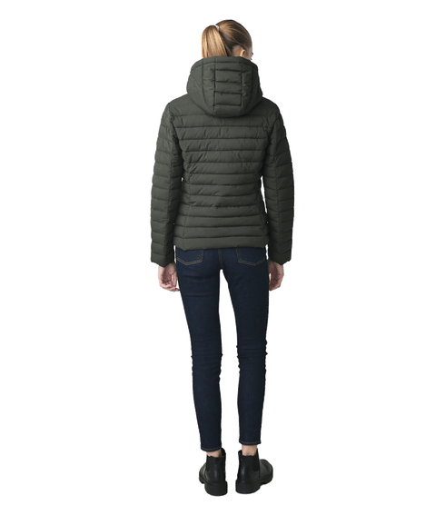 Quilted Hooded Jacket - Green
