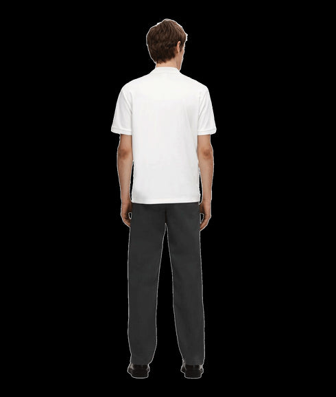 Zipper Polo Shirt - White