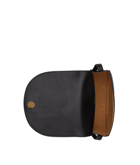 Leather Medium Witley Crossbody - Black