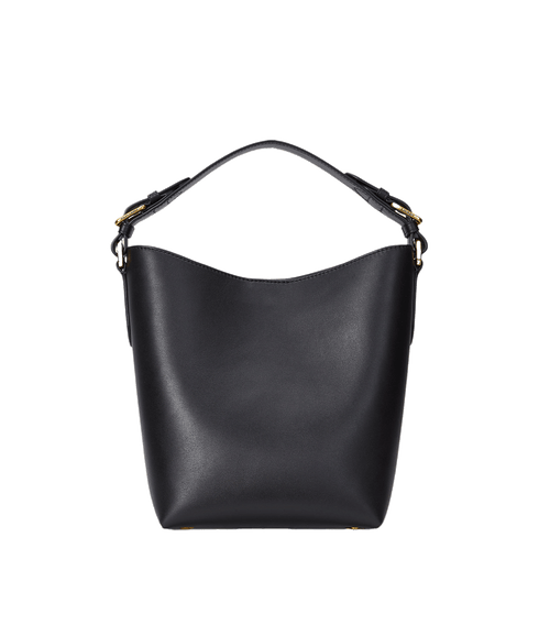 Leather Medium Witley Bucket Bag - Black