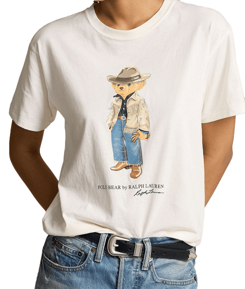 Polo Bear Cotton Jersey Tee - White