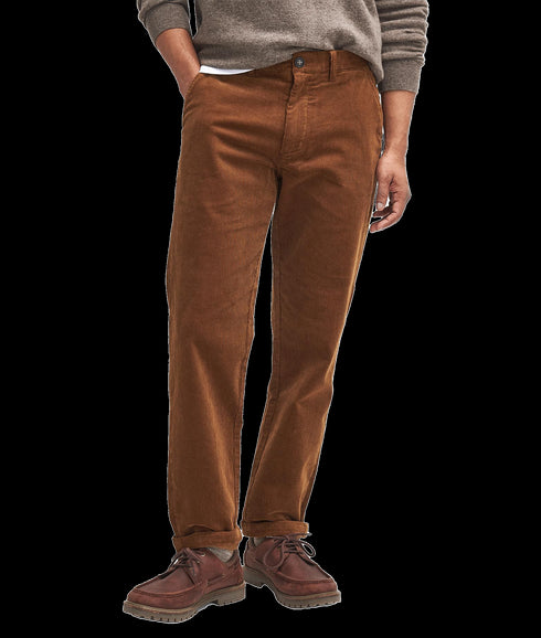 Stretch Cord Tailored Trousers - Brown