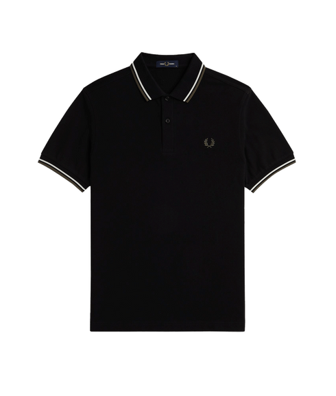 Twin Tipped Polo Shirt - Black