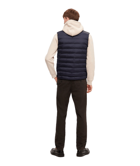 Padded Quilted Gilet - Navy