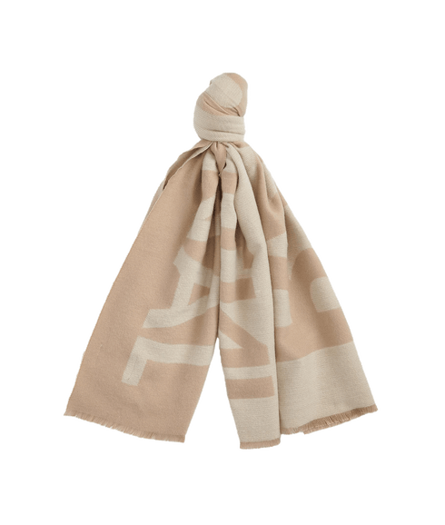 Milla Logo Wrap Scarf - Cream