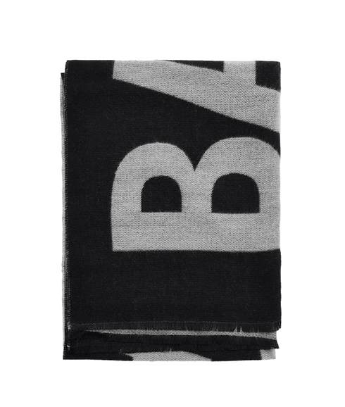 Milla Logo Wrap Scarf - Black