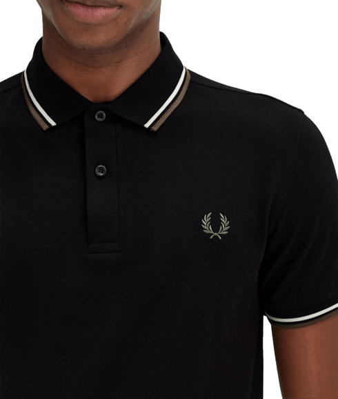 Twin Tipped Polo Shirt - Black