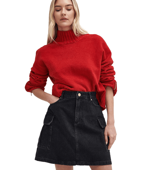 Milla Denim Mini Skirt - Black