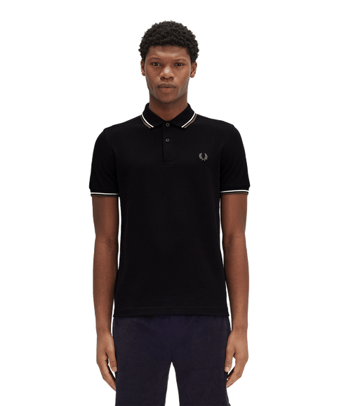 Twin Tipped Polo Shirt - Black