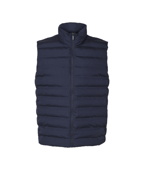 Padded Quilted Gilet - Navy