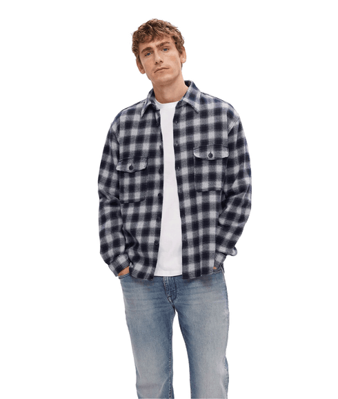 Flannel Overshirt - Navy